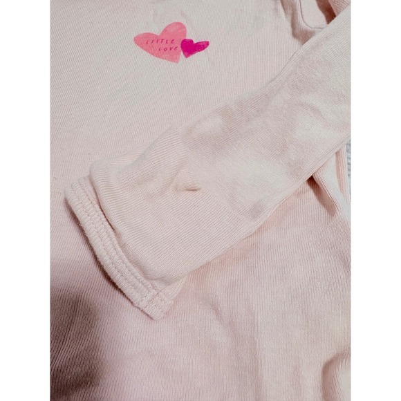 Carter's Pink Long Sleeve Little Love Heart Baby Bodysuit 3 Months - Picture 2 of 6